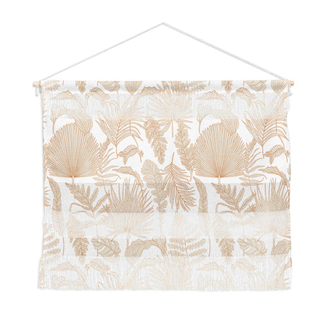 Iveta Abolina Palm Leaves Cream White Wall Hanging Landscape