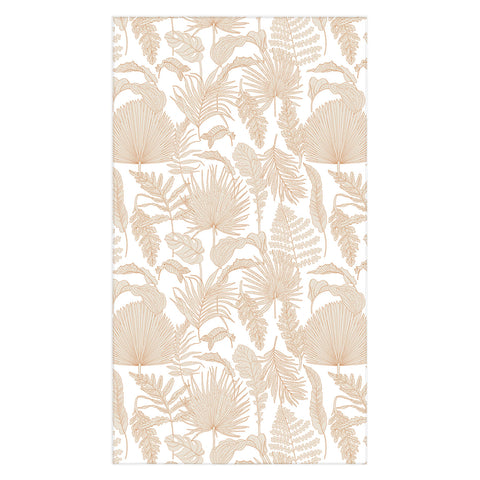 Iveta Abolina Palm Leaves Cream White Tablecloth
