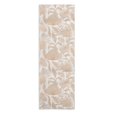 Iveta Abolina Palm Leaves Cream White Yoga Towel