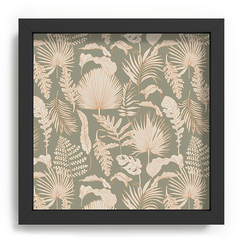 Iveta Abolina Palm Leaves Sage Recessed Framing Square