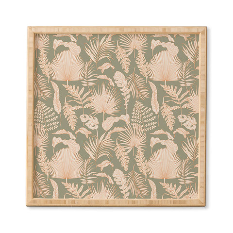 Iveta Abolina Palm Leaves Sage Framed Wall Art