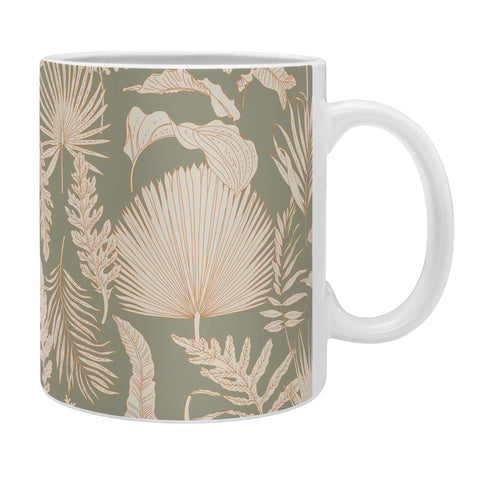 Iveta Abolina Palm Leaves Sage Coffee Mug