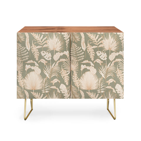Iveta Abolina Palm Leaves Sage Credenza