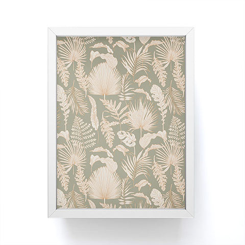 Iveta Abolina Palm Leaves Sage Framed Mini Art Print