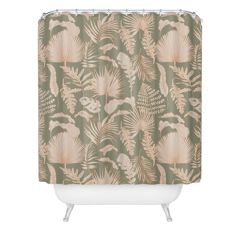 Iveta Abolina Palm Leaves Sage Shower Curtain