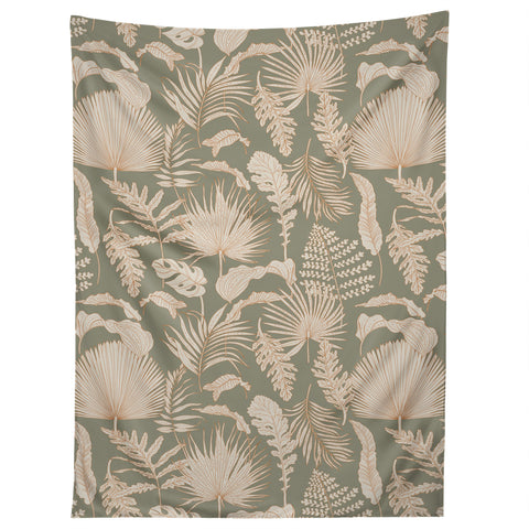 Iveta Abolina Palm Leaves Sage Tapestry