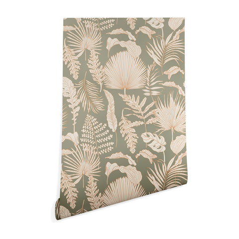 Iveta Abolina Palm Leaves Sage Wallpaper
