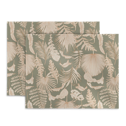 Iveta Abolina Palm Leaves Sage Placemat