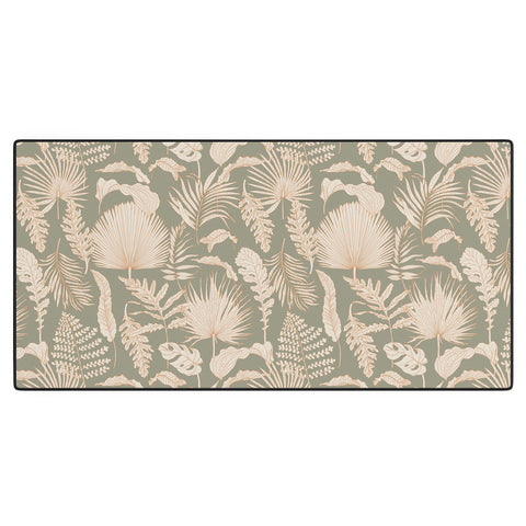 Iveta Abolina Palm Leaves Sage Desk Mat