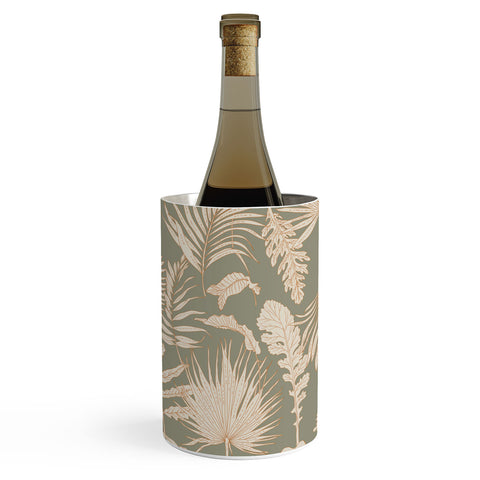 Iveta Abolina Palm Leaves Sage Wine Chiller