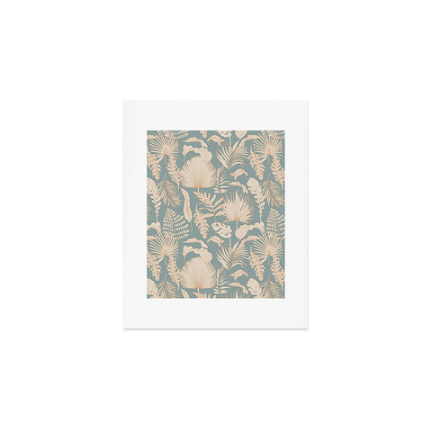 Iveta Abolina Palm Leaves Teal Art Print