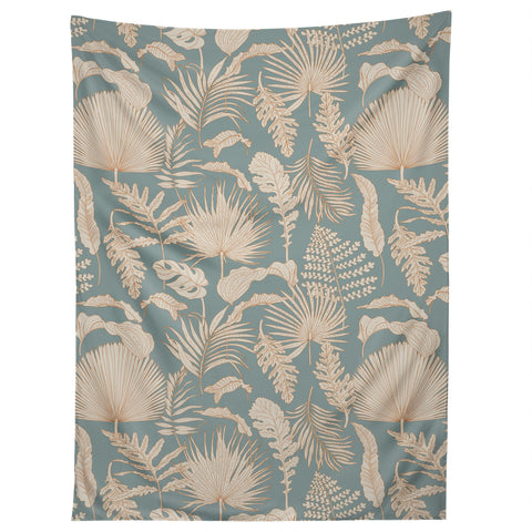 Iveta Abolina Palm Leaves Teal Tapestry
