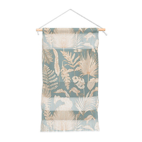 Iveta Abolina Palm Leaves Teal Wall Hanging Portrait