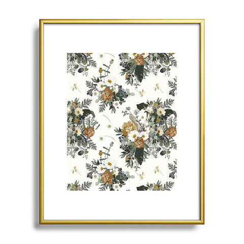 Iveta Abolina Paloma Cream Metal Framed Art Print