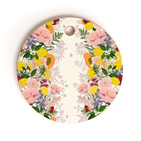 Iveta Abolina Papaya Prosecco Cutting Board Round
