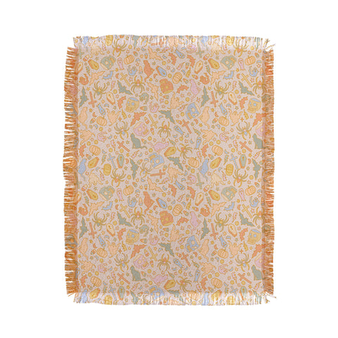 Iveta Abolina Pastel Halloween Throw Blanket