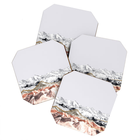 Iveta Abolina Pastel Mountains I Coaster Set