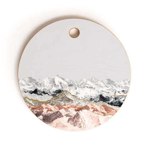 Iveta Abolina Pastel Mountains I Cutting Board Round