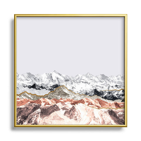 Iveta Abolina Pastel Mountains I Metal Square Framed Art Print
