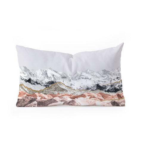 Iveta Abolina Pastel Mountains I Oblong Throw Pillow