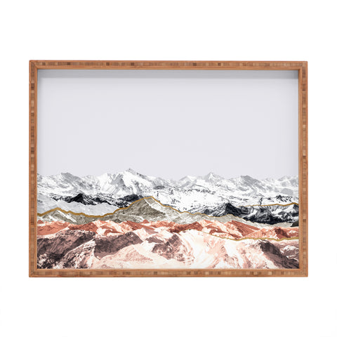 Iveta Abolina Pastel Mountains I Rectangular Tray