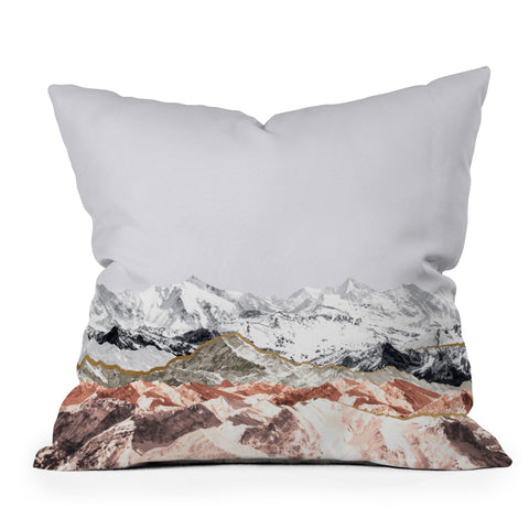 Iveta Abolina Pastel Mountains I Throw Pillow