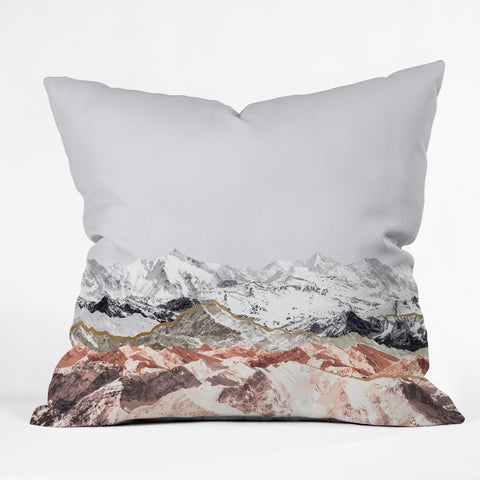 Iveta Abolina Pastel Mountains I Outdoor Throw Pillow