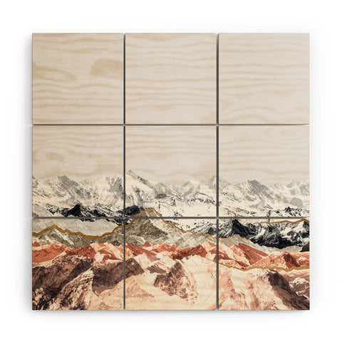 Iveta Abolina Pastel Mountains I Wood Wall Mural