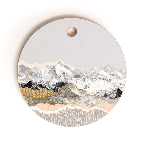 Iveta Abolina Pastel Mountains II Cutting Board Round