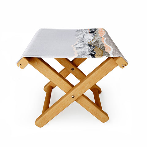 Iveta Abolina Pastel Mountains II Folding Stool