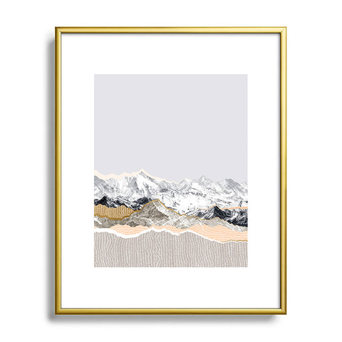 Iveta Abolina Pastel Mountains II Metal Framed Art Print