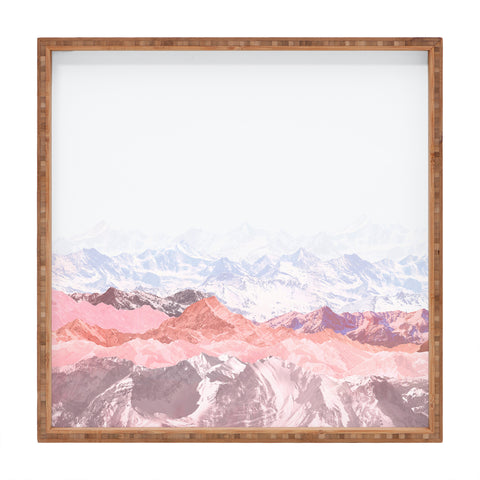 Iveta Abolina Pastel Mountains III Square Tray