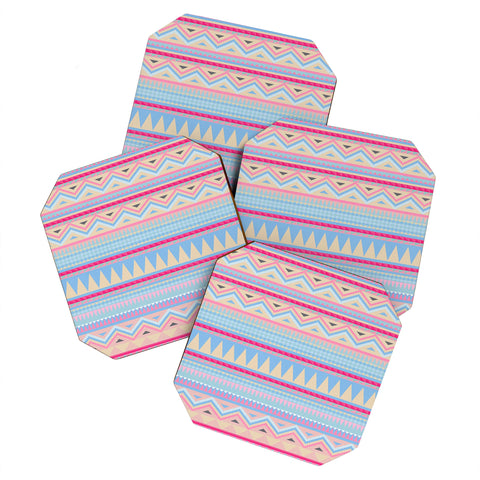 Iveta Abolina Pastel Navajo Coaster Set