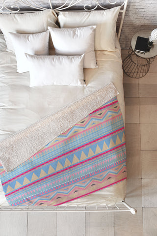 Iveta Abolina Pastel Navajo Fleece Throw Blanket