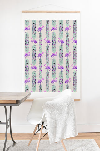 Iveta Abolina Pattern of Flamingo Art Print And Hanger