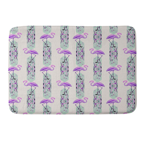 Iveta Abolina Pattern of Flamingo Memory Foam Bath Mat