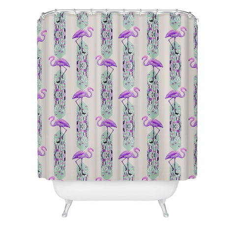 Iveta Abolina Pattern of Flamingo Shower Curtain