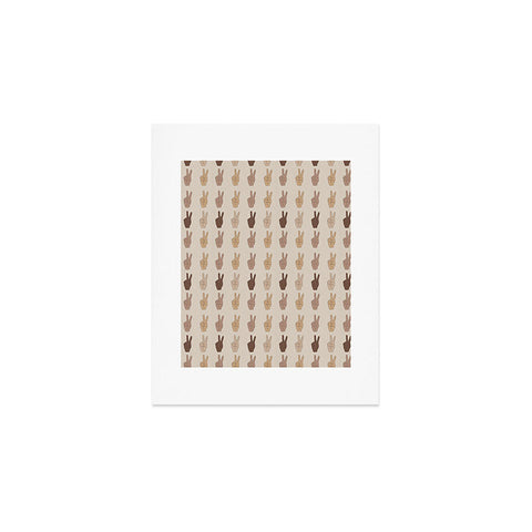 Iveta Abolina Peace Hands Tan Art Print