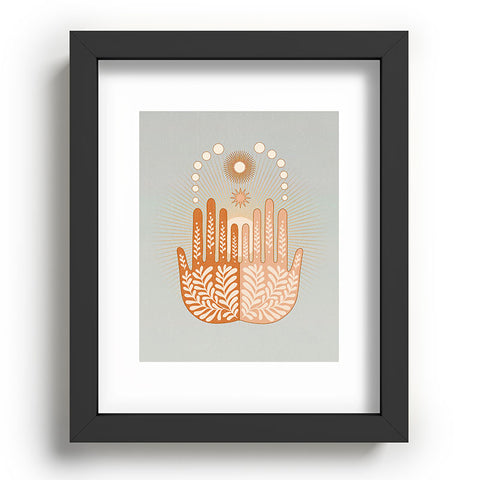 Iveta Abolina Peace Sun Hands Recessed Framing Rectangle