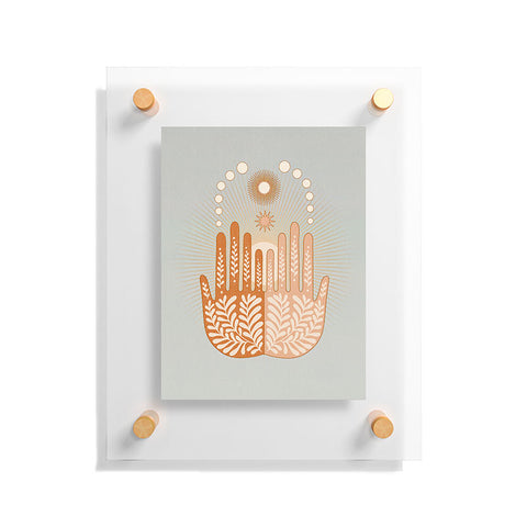 Iveta Abolina Peace Sun Hands Floating Acrylic Print