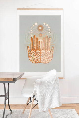 Iveta Abolina Peace Sun Hands Art Print And Hanger