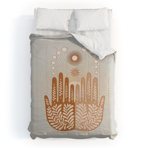 Iveta Abolina Peace Sun Hands Comforter