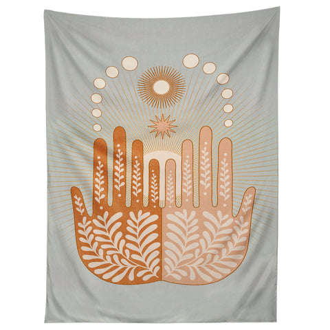 Iveta Abolina Peace Sun Hands Tapestry