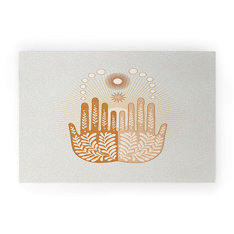 Iveta Abolina Peace Sun Hands Welcome Mat