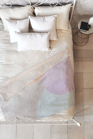 Iveta Abolina Peach Cobbler Fleece Throw Blanket