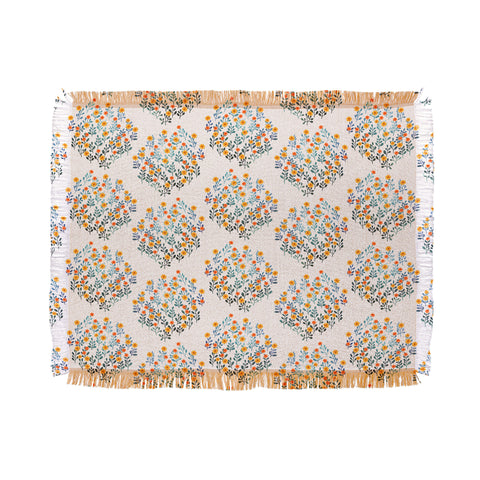 Iveta Abolina Peach Meadow Throw Blanket