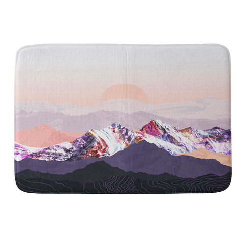 Iveta Abolina Peach Sunset Memory Foam Bath Mat