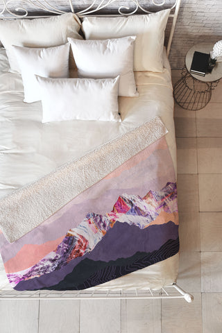 Iveta Abolina Peach Sunset Fleece Throw Blanket