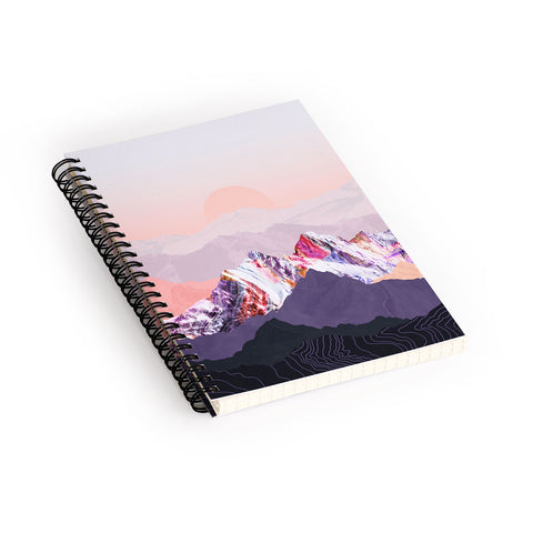 Iveta Abolina Peach Sunset Spiral Notebook