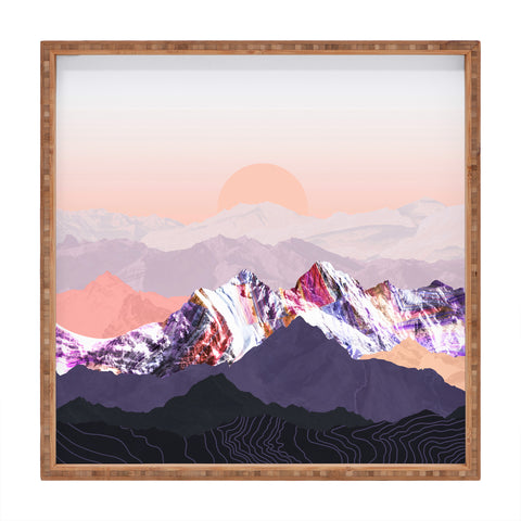 Iveta Abolina Peach Sunset Square Tray